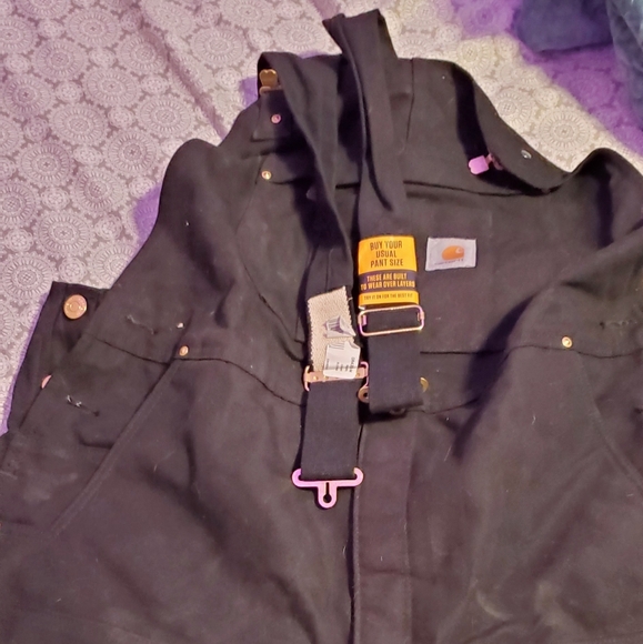 Carhartt firm duck insulated Bib overalls. - Picture 2 of 2